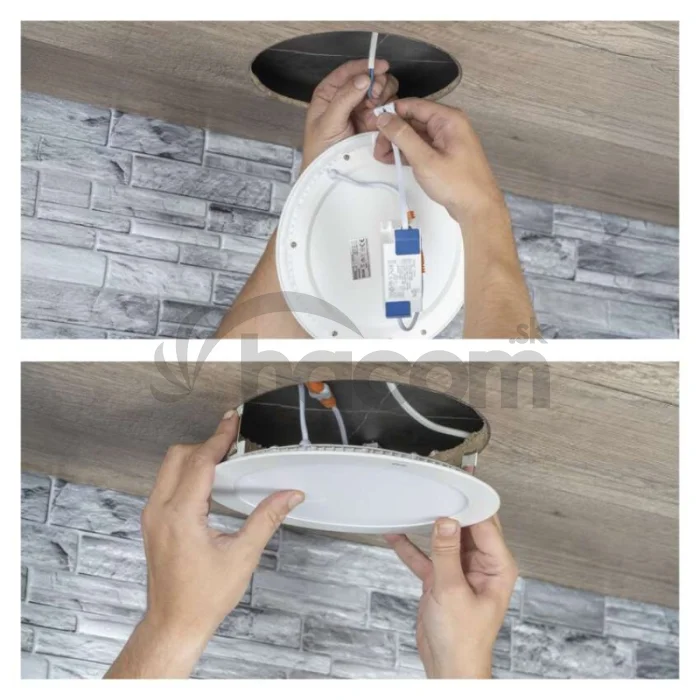 LED vstavané svietidlo NEXXO, kruhové, biely, 7W, teplá biela