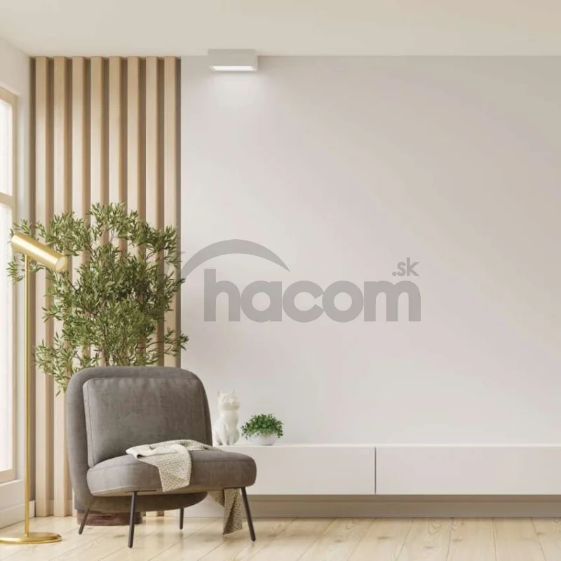 LED prisadené svietidlo, štvorec, biele, 21W, CCT