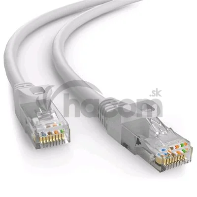 Kábel C-TECH patchcord Cat6, UTP, sivý, 5m