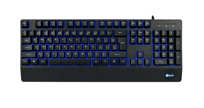 C-TECH KB-104BK/Drôtová USB/ CZ- SK layout/Čierna