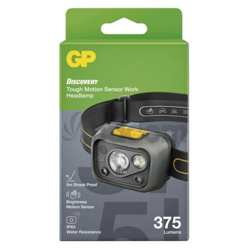 LED čelovka GP Discovery CHW54, 375 lm