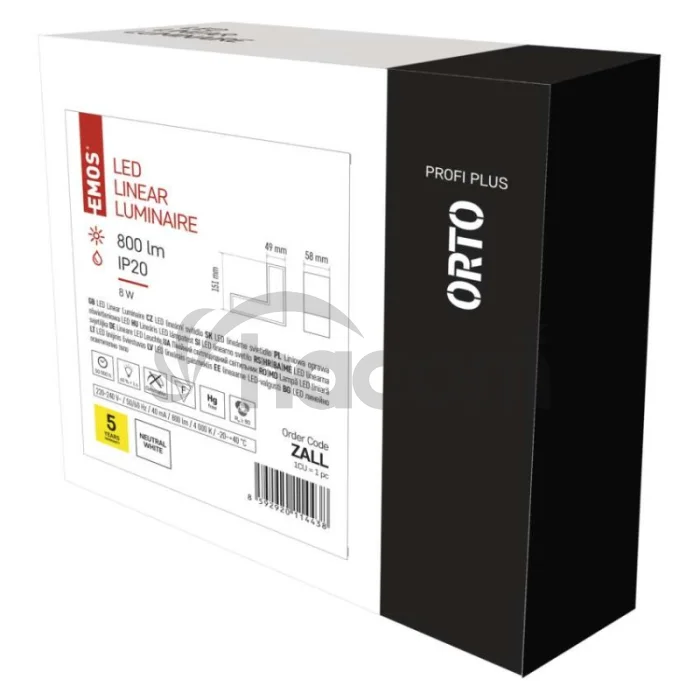LED lineárne svietidlo ORTO LCON 8W, neutrálna biela