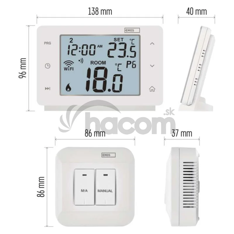 Izbový programovateľný bezdrôtový WiFi GoSmart termostat P56211