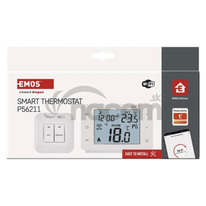Izbový programovateľný bezdrôtový WiFi GoSmart termostat P56211
