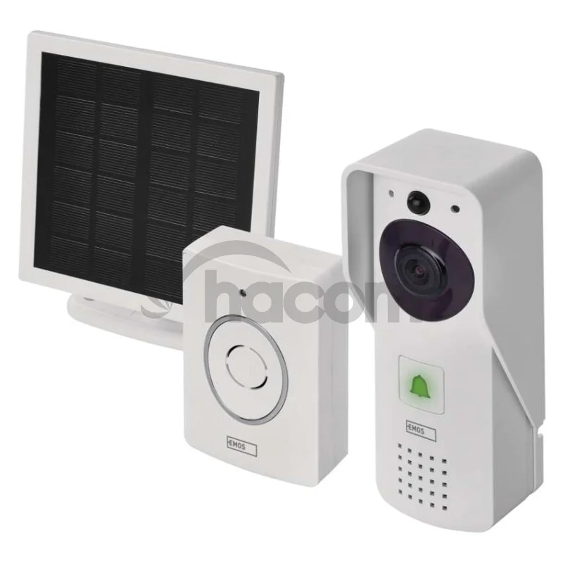 GoSmart Domový bezdrôtový batériový videozvonček IP-09D s WiFi a solárnym panelom