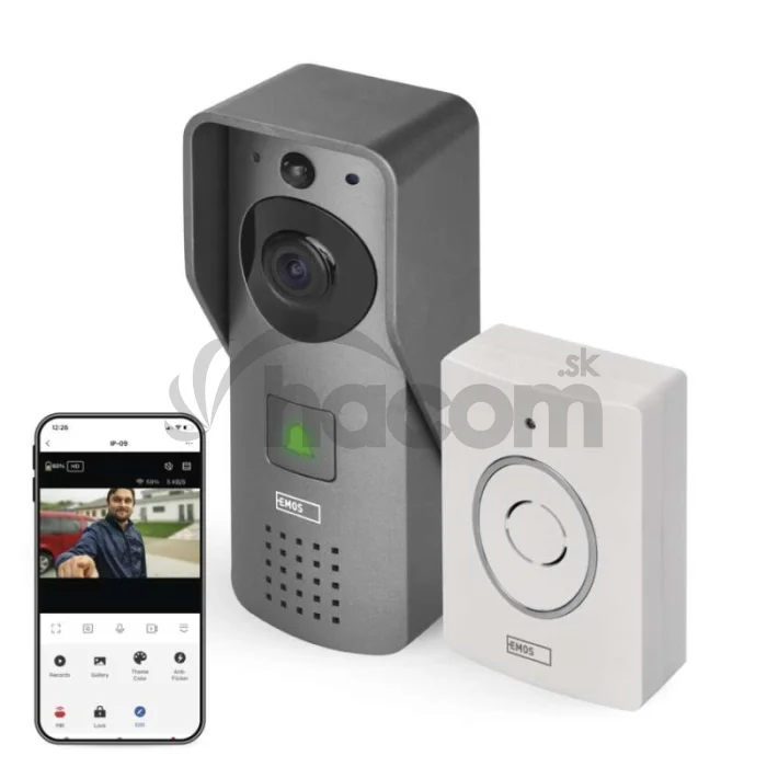 GoSmart Domový bezdrôtový videozvonček IP-09C s WiFi