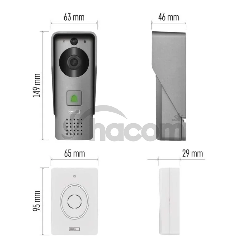 GoSmart Domový bezdrôtový videozvonček IP-09C s WiFi