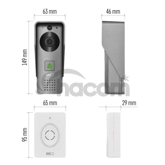 GoSmart Domový bezdrôtový videozvonček IP-09C s WiFi