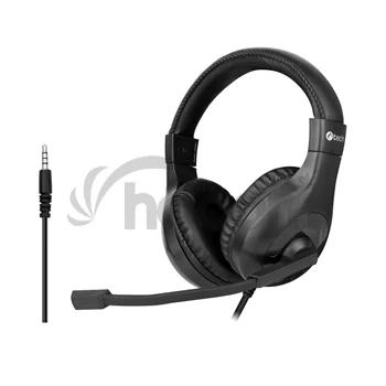 Slúchadlá k PC C-TECH MHS-05, 3,5 mm jack, čierna
