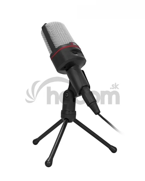 Stolný mikrofón C-TECH MIC-02, 3,5" stereo jack, 2.5m