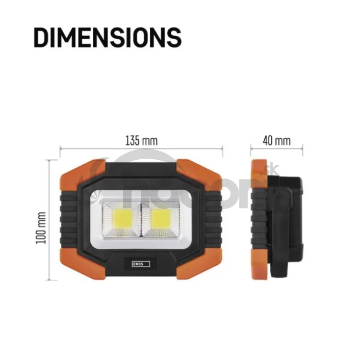 COB LED pracovné svietidlo P4112, 350 lm, 3× AA