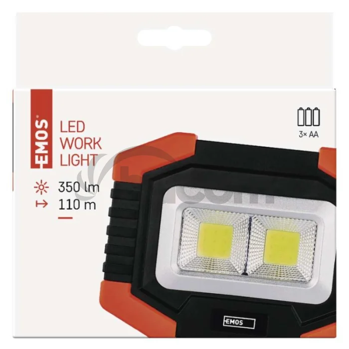 COB LED pracovné svietidlo P4112, 350 lm, 3× AA