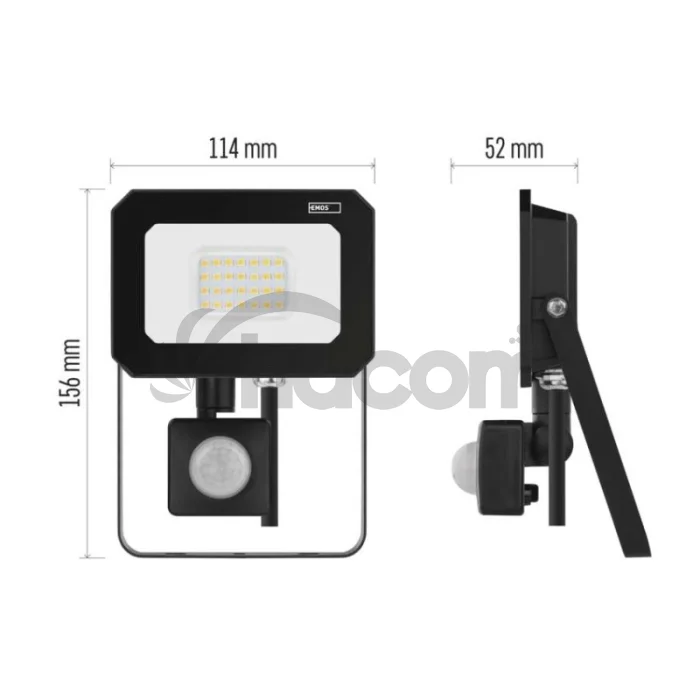 LED reflektor SIMPO s pohybovým čidlom 20 W neutrálna biela