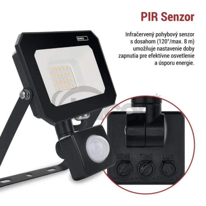 LED reflektor SIMPO s pohybovým čidlom 20 W neutrálna biela