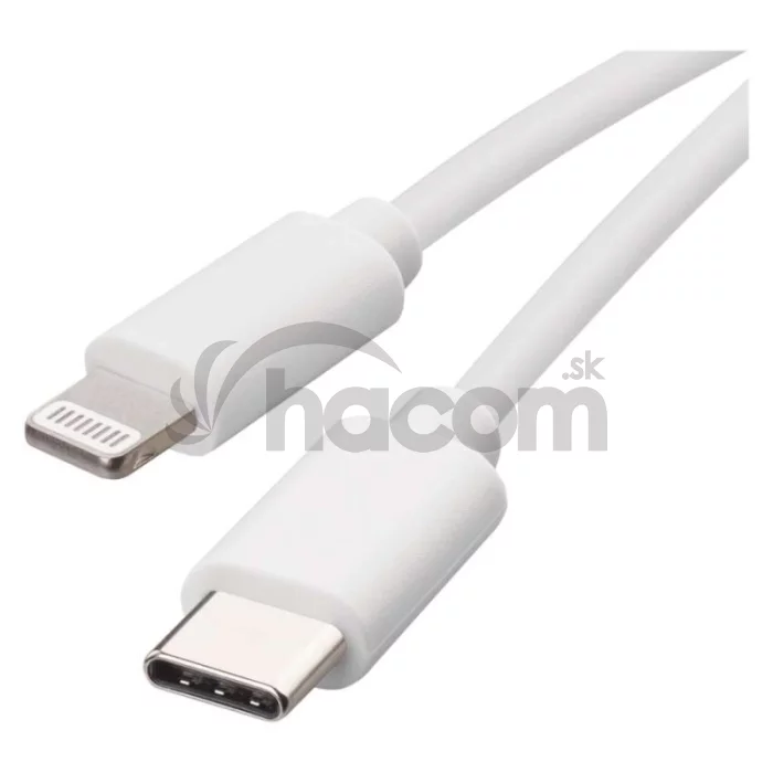 Nabíjací a dátový kábel USB-C 2.0 / Lightning MFi, 1 m, biely