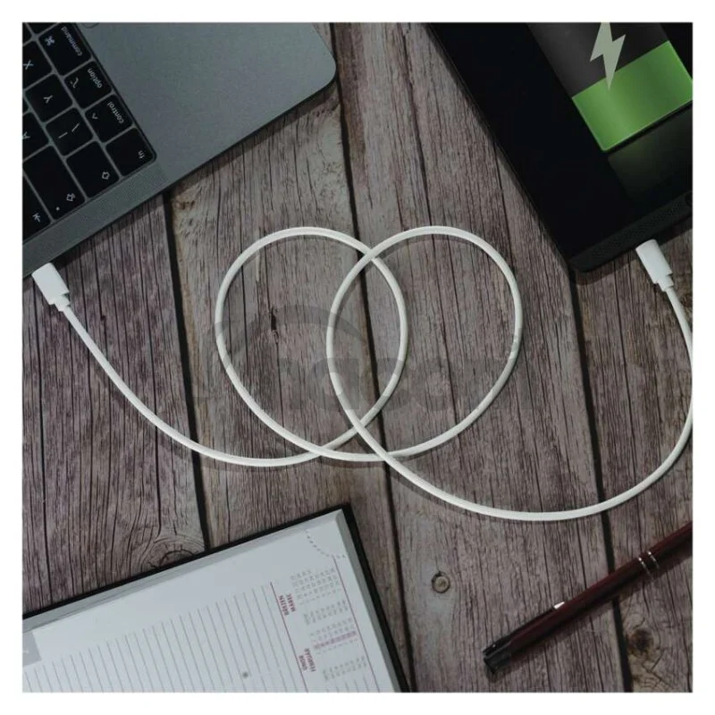 Nabíjací a dátový kábel USB-C 2.0 / Lightning MFi, 1 m, biely
