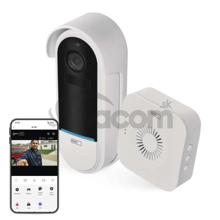 GoSmart Domový bezdrôtový batériový videozvonček IP-15S s WiFi