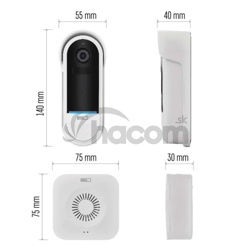 GoSmart Domový bezdrôtový batériový videozvonček IP-15S s WiFi