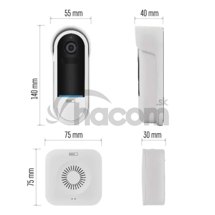 GoSmart Domový bezdrôtový batériový videozvonček IP-15S s WiFi