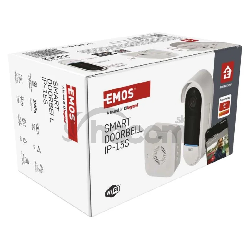GoSmart Domový bezdrôtový batériový videozvonček IP-15S s WiFi
