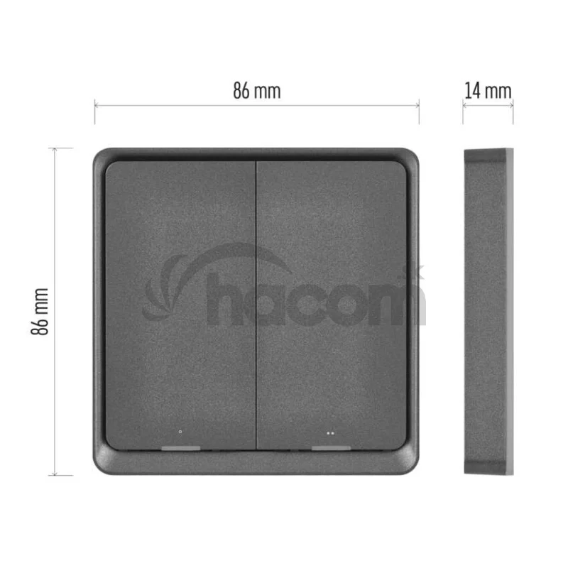 GoSmart Prenosný ovládač scén IP-2002ZB, ZigBee 3.0, 2-tlačidlový