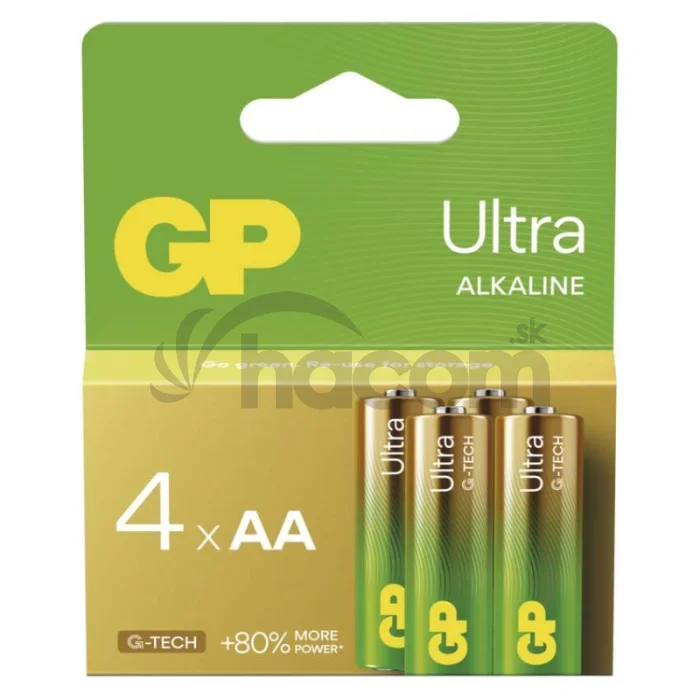 Alkalická batéria GP Ultra LR6 (AA), 4 ks