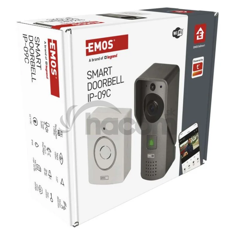 GoSmart Domový bezdrôtový videozvonček IP-09C s WiFi