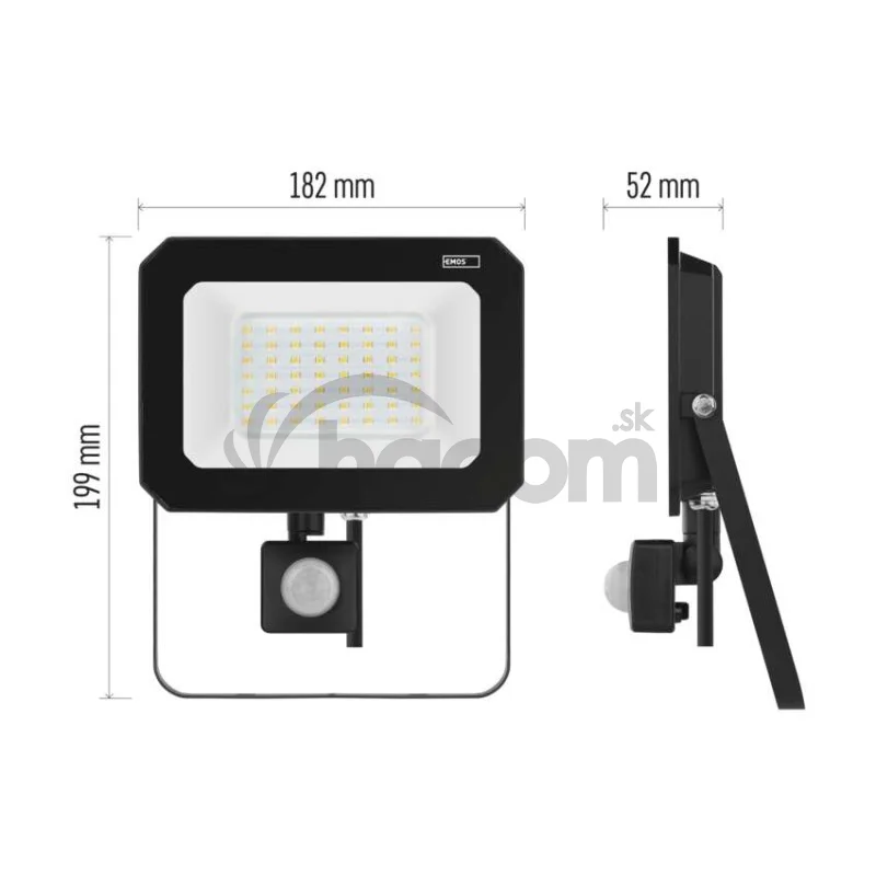 LED reflektor SIMPO s pohybovým čidlom 50 W neutrálna biela
