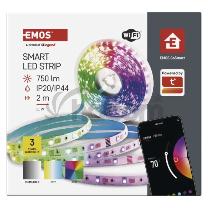 GoSmart LED pásik WiFi 2m, 11W, 750lm, RGB/CCT
