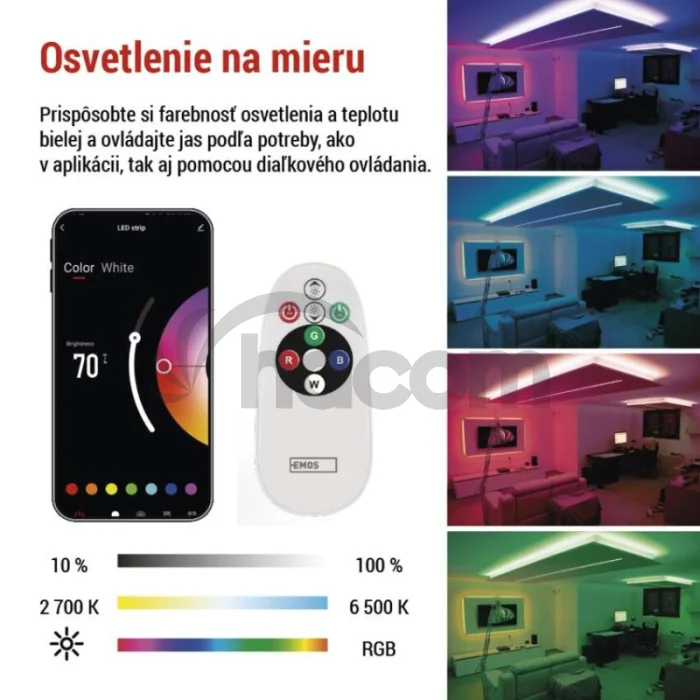 GoSmart LED pásik WiFi 5m, 21W, 1400lm, RGB/CCT