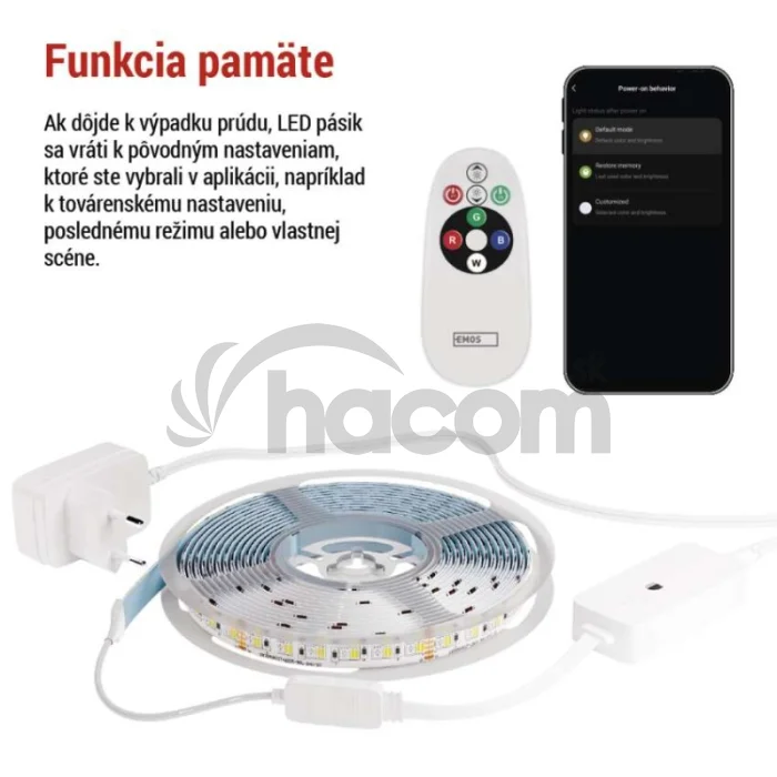 GoSmart LED pásik WiFi 5m, 21W, 1400lm, RGB/CCT