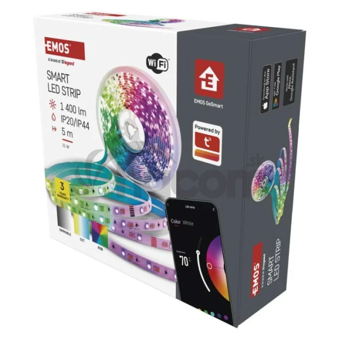 GoSmart LED pásik WiFi 5m, 21W, 1400lm, RGB/CCT