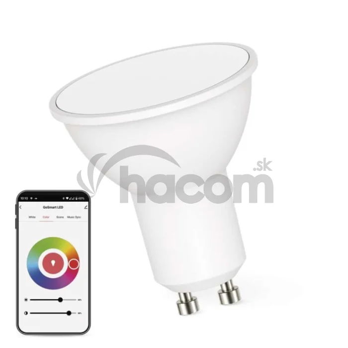 LED žiarovka GoSmart MR16 / GU10 / 4,8 W (35 W) / 400 lm / RGB / stmievateľná / WiFi