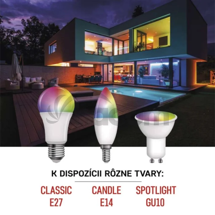 LED žiarovka GoSmart MR16 / GU10 / 4,8 W (35 W) / 400 lm / RGB / stmievateľná / WiFi
