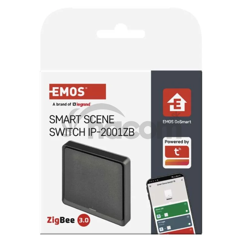GoSmart Prenosný ovládač scén IP-2001ZB, ZigBee 3.0, 1-tlačidlový