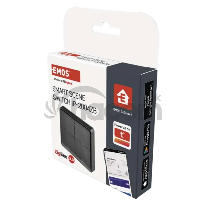 GoSmart Prenosný ovládač scén IP-2004ZB, ZigBee 3.0, 4-tlačidlový