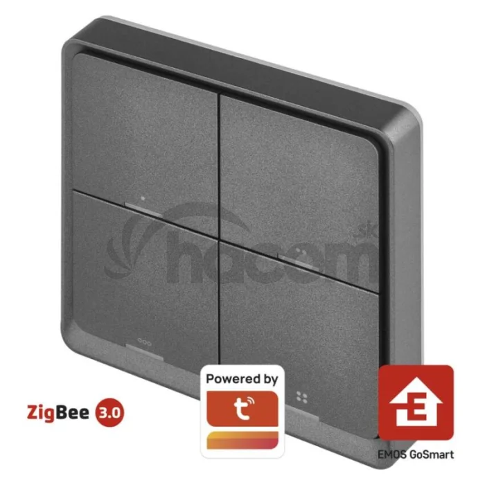 GoSmart Prenosný ovládač scén IP-2004ZB, ZigBee 3.0, 4-tlačidlový