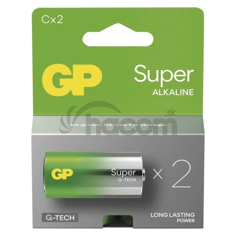 Alkalická batéria GP Super LR14 (C), 2 ks