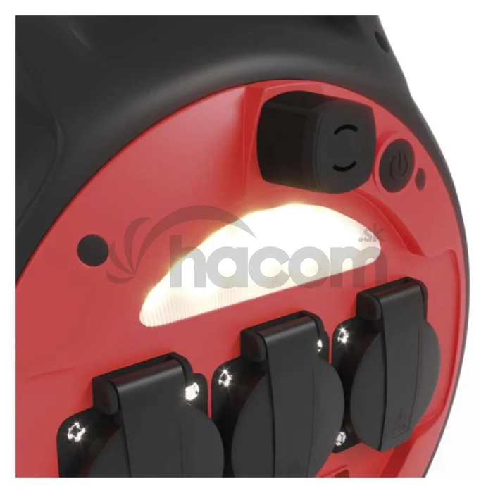 Špeciálny predlžovací kábel na bubne 20 m / 3 zásuvky / PVC / 230 V / 1,5 mm2