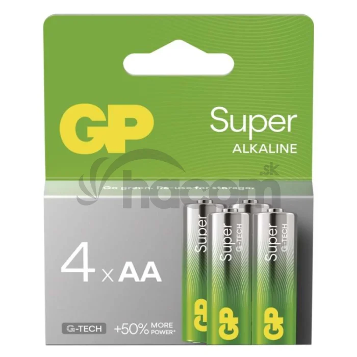 Alkalická batéria GP Super LR6 (AA), 4 ks