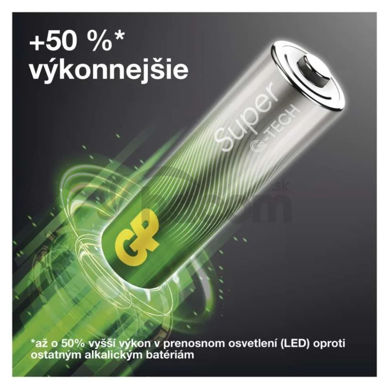 Alkalická batéria GP Super LR6 (AA), 4 ks