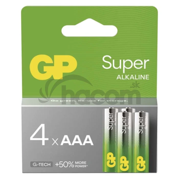 Alkalická batéria GP Super LR03 (AAA), 4 ks