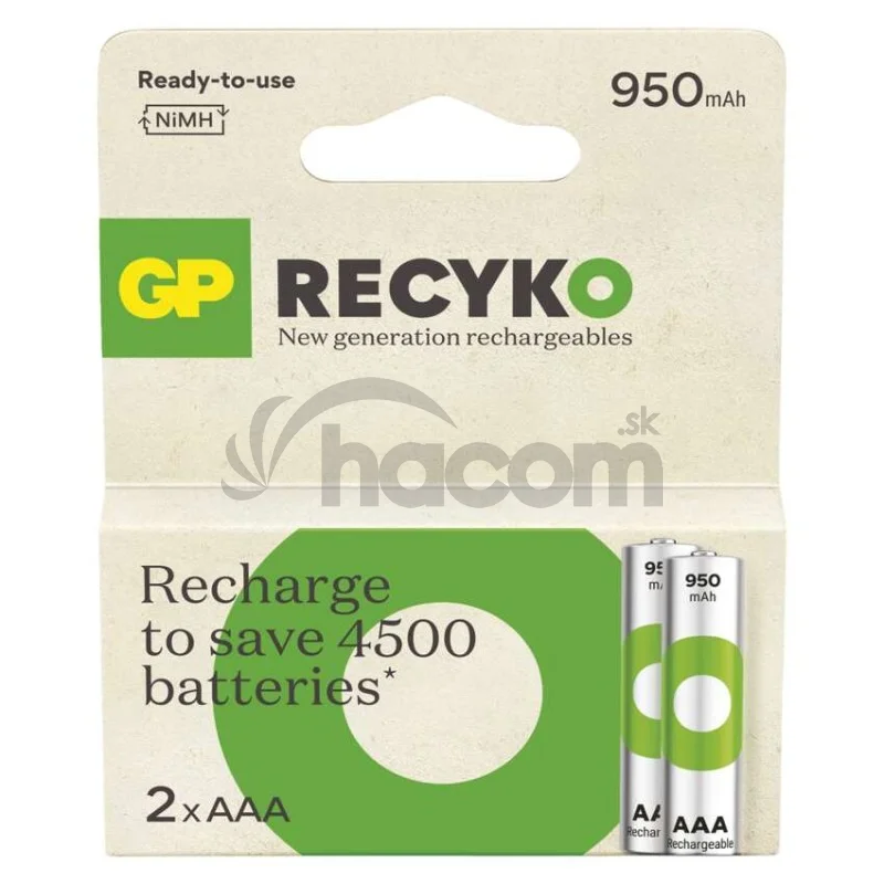 Nabíjacia batéria GP ReCyko 950 (AAA) 2 ks