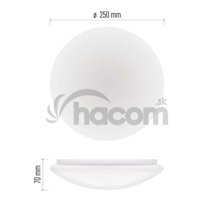 LED stropné svietidlo TIVI, B CLASS, okrúhle biele 5,2W, IP44, Teplá biela