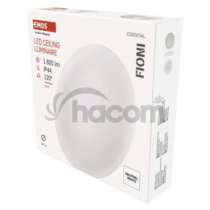 LED prisadené svietidlo FIONI, kruhové biele 18W, IP44 neutrálna biela