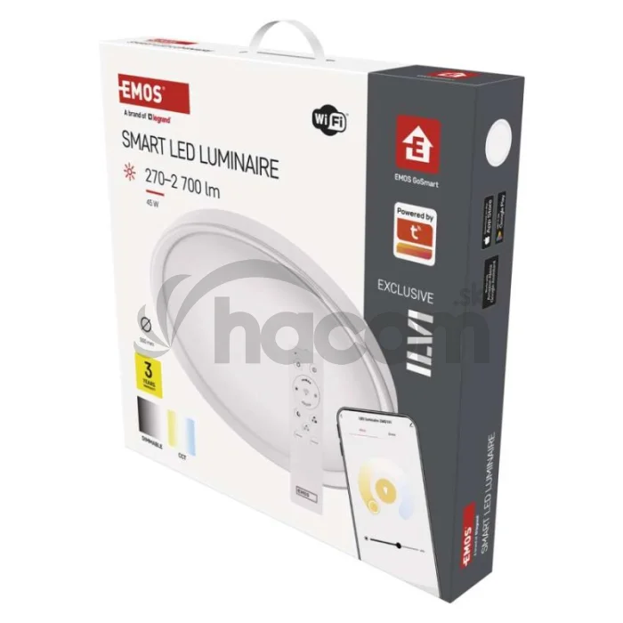 Inteligentné LED svietidlo GoSmart, prisadené, kruhové, 45W, CCT, stmievateľné, WiFi