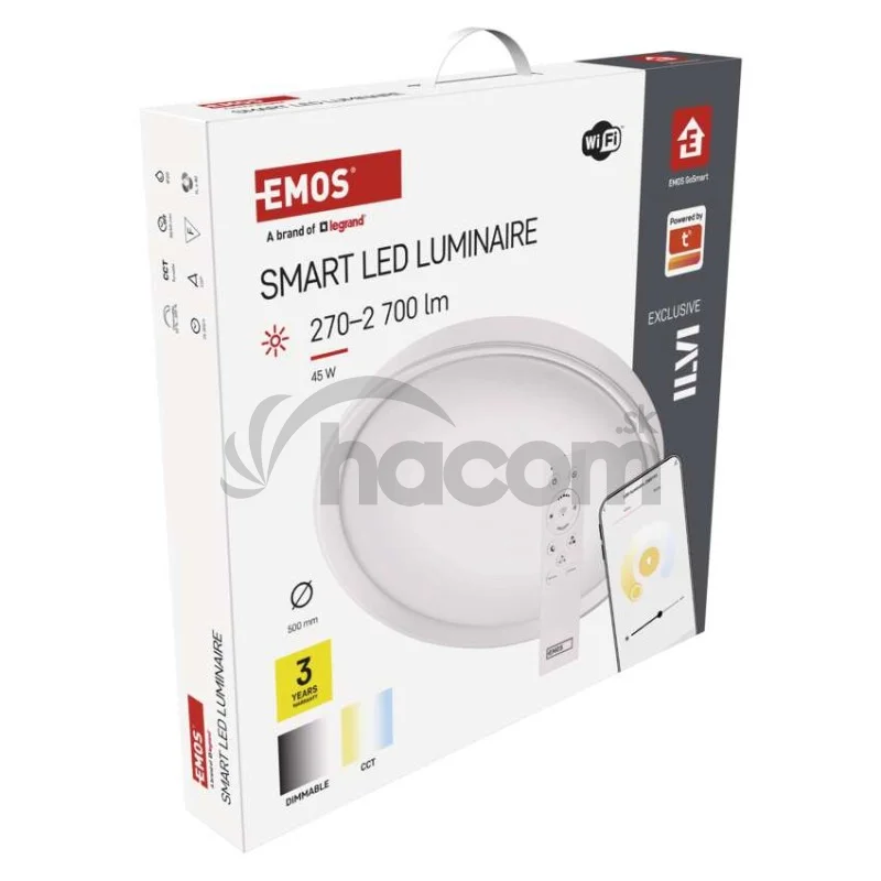 Inteligentné LED svietidlo GoSmart, prisadené, kruhové, 45W, CCT, stmievateľné, WiFi