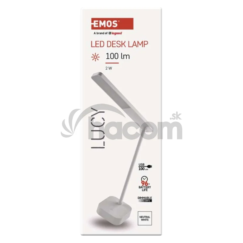 LED stolná lampa LUCY, dobíjacia