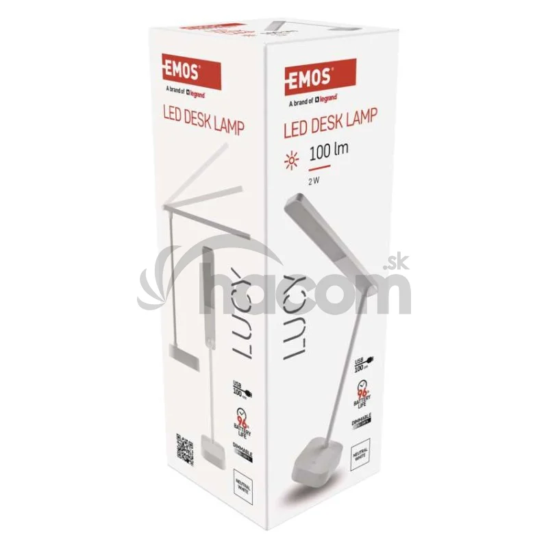 LED stolná lampa LUCY, dobíjacia