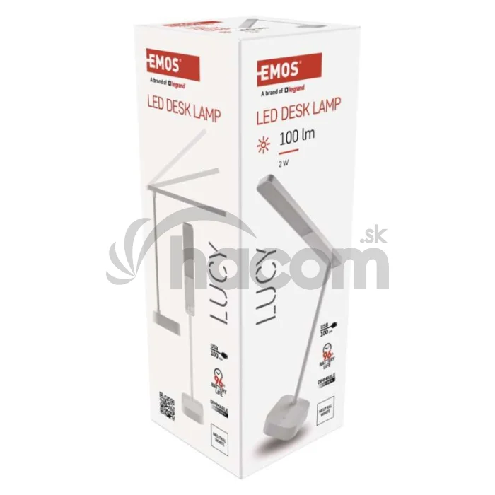 LED stolná lampa LUCY, dobíjacia